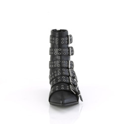 Demonia WARLOCK-70 Black Vegan Winklepicker Men Boots