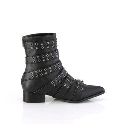 Demonia WARLOCK-70 Black Vegan Winklepicker Men Boots