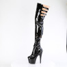 Pleaser ADORE-3055 Patent Platform Thigh High Boots