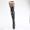 Pleaser ADORE-3055 Patent Platform Thigh High Boots