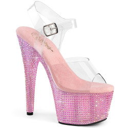 Pleaser BEJEWELED-708RRS Rose Strass Platform High Heels