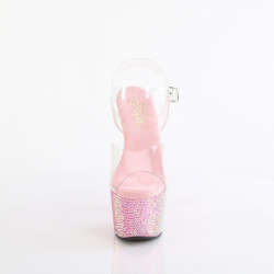 Pleaser BEJEWELED-708RRS Rose Strass Platform High Heels