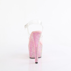 Pleaser BEJEWELED-708RRS Rose Strass Platform High Heels