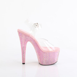 Pleaser BEJEWELED-708RRS Rose Strass Platform High Heels