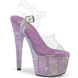 Pleaser BEJEWELED-708RRS Lavender Platform High Heels