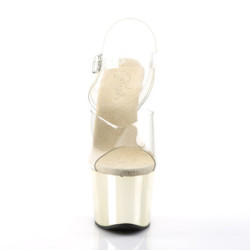 Pleaser SKY-308 Gold Chrome Platform High Heeled Shoes