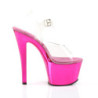 Pleaser SKY-308 Pink Chrome Platform High Heeled Shoes