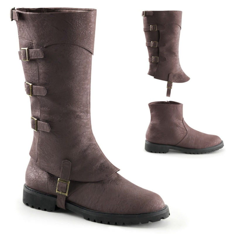 Funtasma GOTHAM-105 Brown Vegan Halloween Men Boots Funtasma GOTHAM-105 Brown Vegan Halloween Men Boots