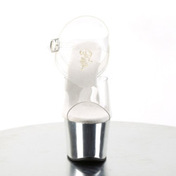 Pleaser SKY-308 Silver Chrome Platform High Heeled Shoes