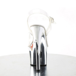 Pleaser SKY-308 Silver Chrome Platform High Heeled Shoes