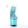 Pleaser SKY-308 Transparent Turquoise Chrome Sale Women
