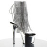 Pleaser ADORE-1017RSF Transparent Silver Chrome Boots