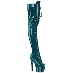 Pleaser ADORE-3020GP Teal Glitter Patent Sale Women