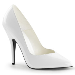 Pleaser SEDUCE-420V White Pointed Toe Classic Pumps