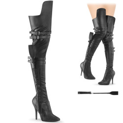 Pleaser SEDUCE-3080 Black Vegan Leather Sale Women