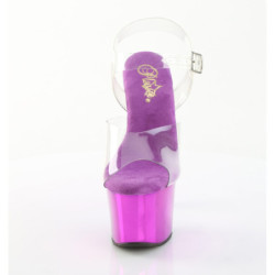 Pleaser SKY-308CHRS Purple Chrome Platform High Heels