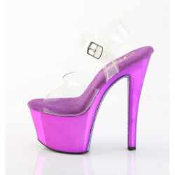 Pleaser SKY-308CHRS Purple Chrome Platform High Heels