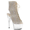 Pleaser ADORE-1016C-RS Silver Strass Transparent Boots