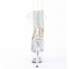 Pleaser ADORE-1016C-RS Silver Strass Transparent Boots