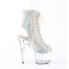 Pleaser ADORE-1016C-RS Silver Strass Transparent Boots