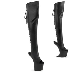 Pleaser CRAZE-3019 Vegan Heelless Overknee Boots