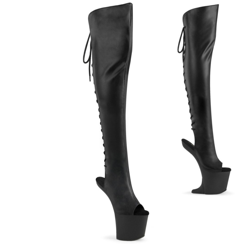Pleaser CRAZE-3019 Vegan Heelless Overknee Boots Pleaser CRAZE-3019 Vegan Heelless Overknee Boots