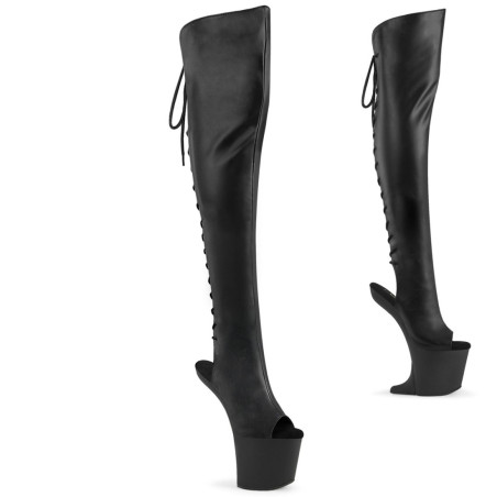 Pleaser CRAZE-3019 Vegan Heelless Overknee Boots