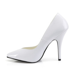 Pleaser SEDUCE-420V White Pointed Toe Classic Pumps