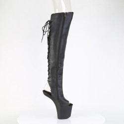 Pleaser CRAZE-3019 Vegan Heelless Overknee Boots