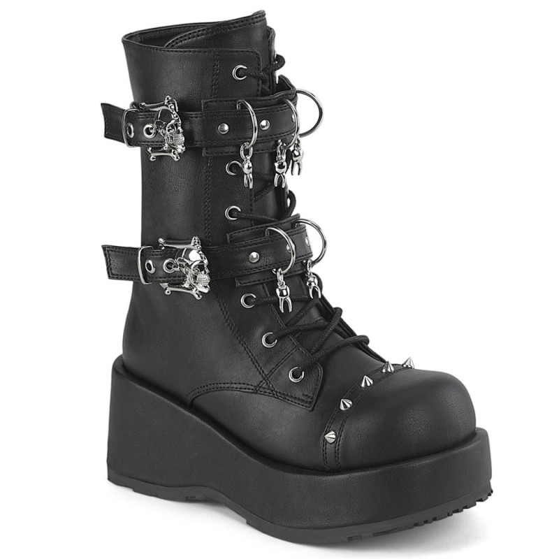Demonia CUBBY-54 Black Vegan Leather Women Heels Demonia CUBBY-54 Black Vegan Leather Women Heels