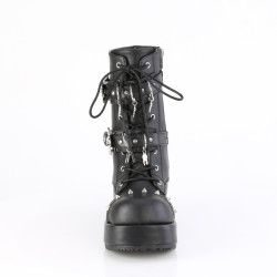 Demonia CUBBY-54 Black Vegan Leather Women Heels