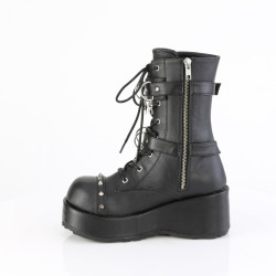 Demonia CUBBY-54 Black Vegan Leather Women Heels