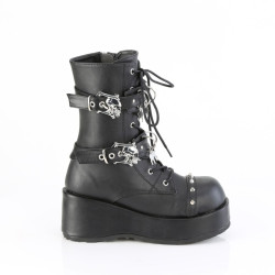Demonia CUBBY-54 Black Vegan Leather Women Heels