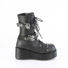 Demonia CUBBY-54 Black Vegan Leather Women Heels
