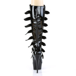 Pleaser DELIGHT-2049 Patent Platform Buckle Boots
