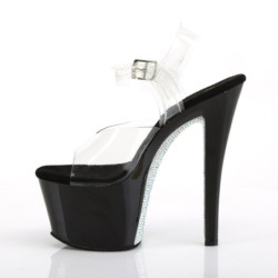 Pleaser SKY-308CRS Silver Strass Heeled Pole Dance Shoes
