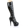 Pleaser DELIGHT-2049 Patent Platform Buckle Boots