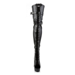 Pleaser DELIGHT-3025 Platform Overknee Laced Boots