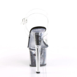 Pleaser SKY-308GF Transparent Black Glitter Sale Women