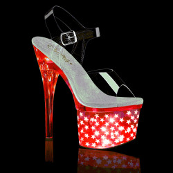 Pleaser DISCOLITE-708STAR Light Up Platform High Heels