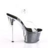 Pleaser SKY-308GF Transparent Black Glitter Sale Women