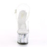 Pleaser SKY-308GF Transparent Silver Glitter Sale Women
