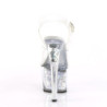 Pleaser SKY-308GF Transparent Silver Glitter Sale Women