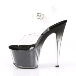 Pleaser SKY-308G-T Transparent Black Glitter Sale Women