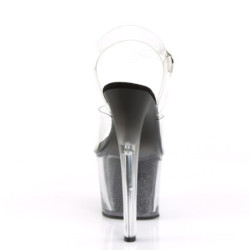 Pleaser SKY-308G-T Transparent Black Glitter Sale Women