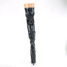 Pleaser FLAMINGO-3000HWR Black Extreme Thigh Boots