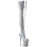 Pleaser FLAMINGO-3000HWR Silver Extreme Thigh Boots