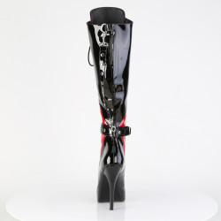 Devious INDULGE-2028 Black-Red Platform Fetish Boots