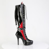 Devious INDULGE-2028 Black-Red Platform Fetish Boots