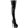 Pleaser JUBILANT-3000 Black Heeled Overknee Boots